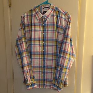 Set Of Lands' End Multicolor Plaid And Floral Womens Shirts